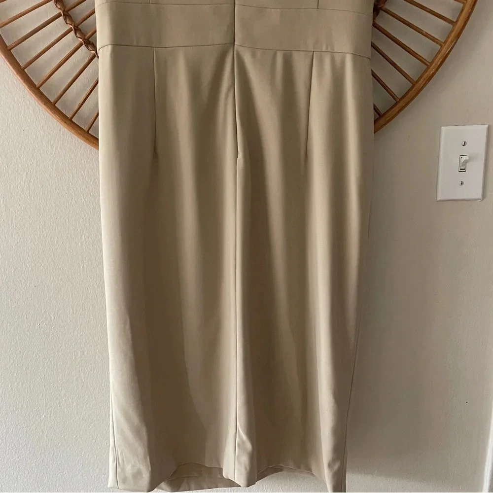 Michael Kors Collection Made in Italy khaki wool sheath dress Size 14 - Picture 7 of 10